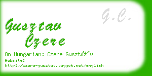 gusztav czere business card